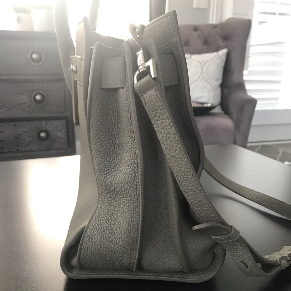 SAINT LAURENT Med Sac de Jour Grained Leather Tot - Picture 8 of 11